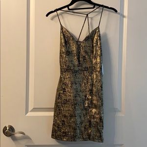 Windsor Metallic Mini Dress Size S